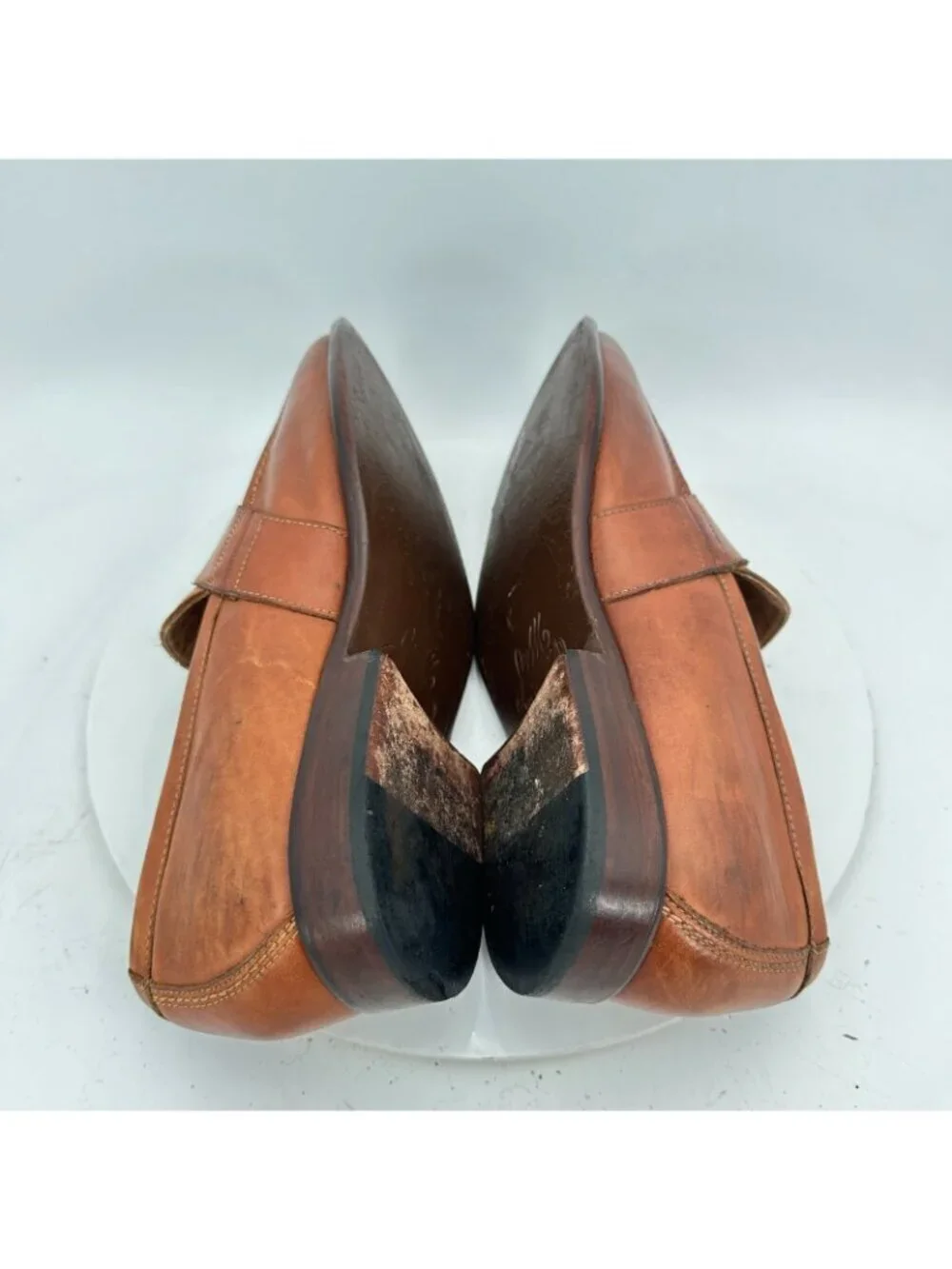 J&M 1850 Johnston & Murphy Men Size 11.5M Brown Leather Loafer Dress Shoes